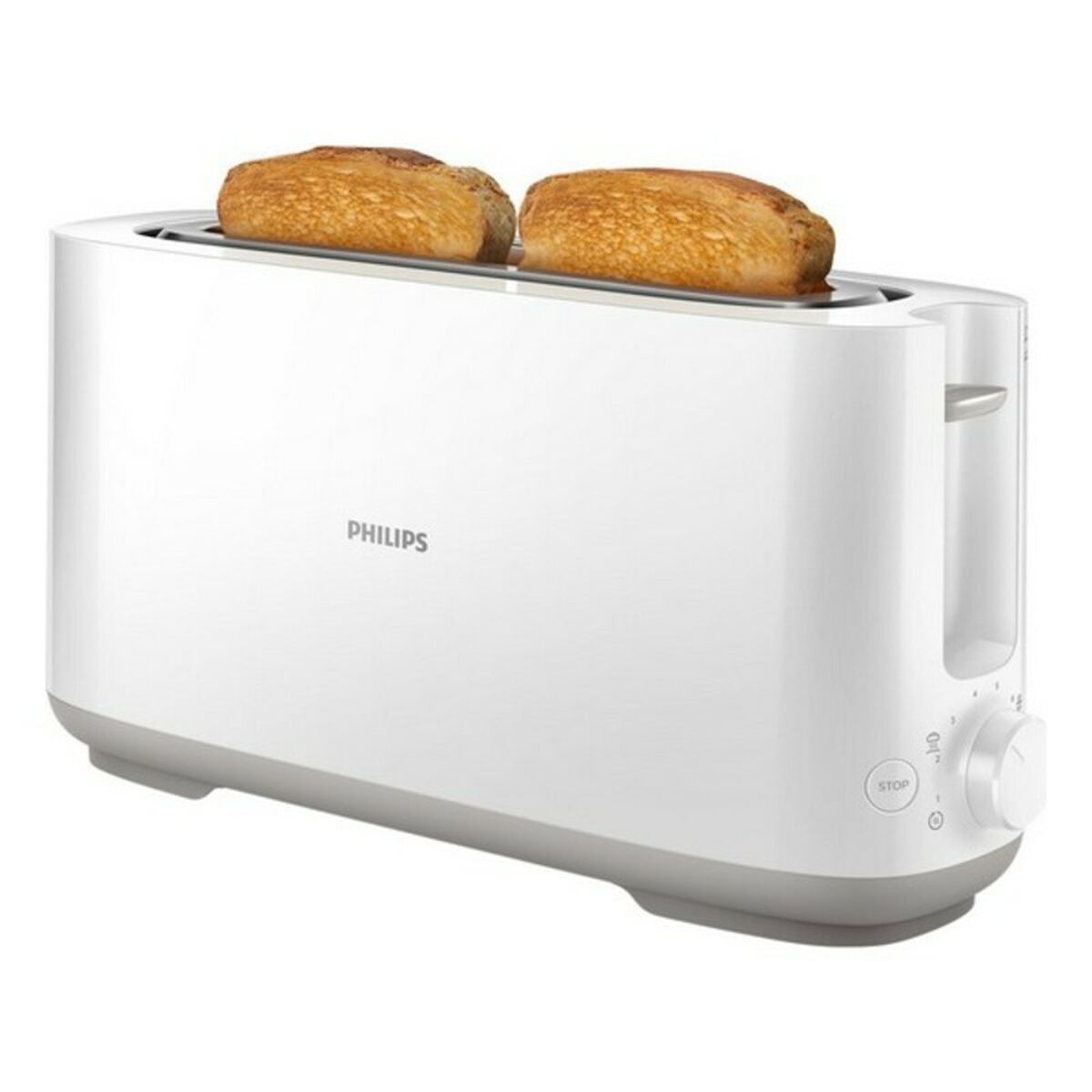 Philips Toaster HD2590/00 Wei 1030 W Vertical Langschlitz Krmelschublade