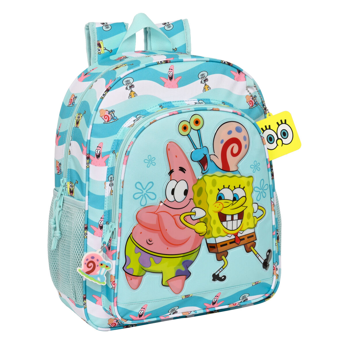 Spongebob Kinder-Rucksack Stay positive Blau Wei 32 x 38 x 12 cm