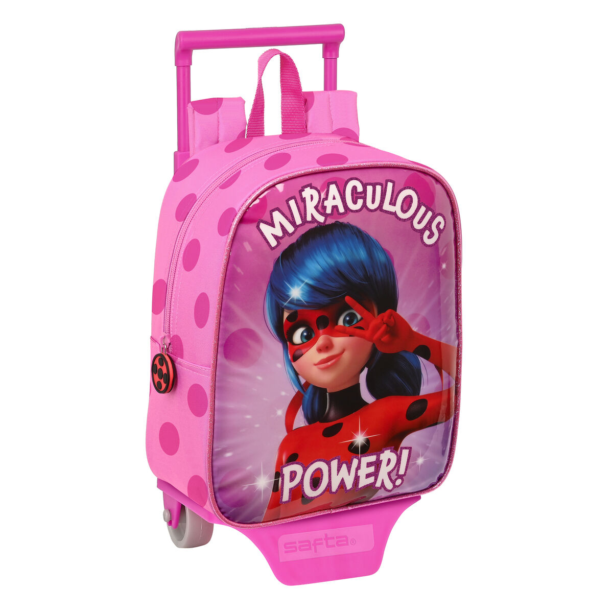 Kinder-Rucksack mit Rdern Ladybug Pink 22 x 28 x 10 cm