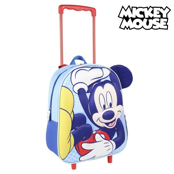 Kinderrucksack Kindergartentasche 3D Trolley mit Rdern Mickey Mouse