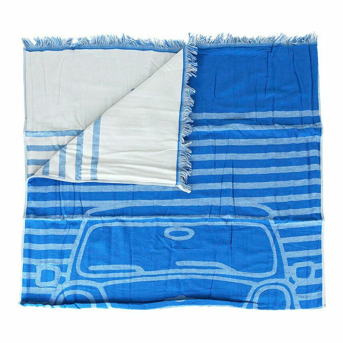 Pareo Handtuch Cllate la Boca Mini Auto Blau 90 x 170 cm Strand Tuch