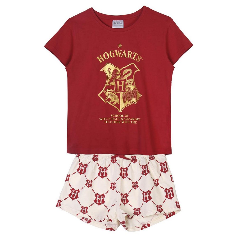 Damen Shorty Pyjama 2 Teiler Schlafanzug Nachtwsche Harry Potter XS