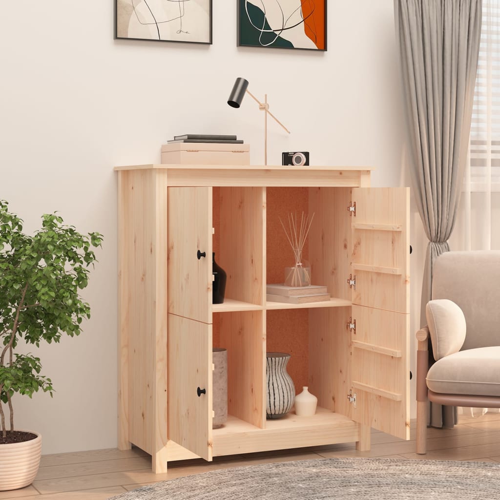 Sideboard 83x41,5x100 cm Massivholz Kiefer Kommode Wohnzimmer