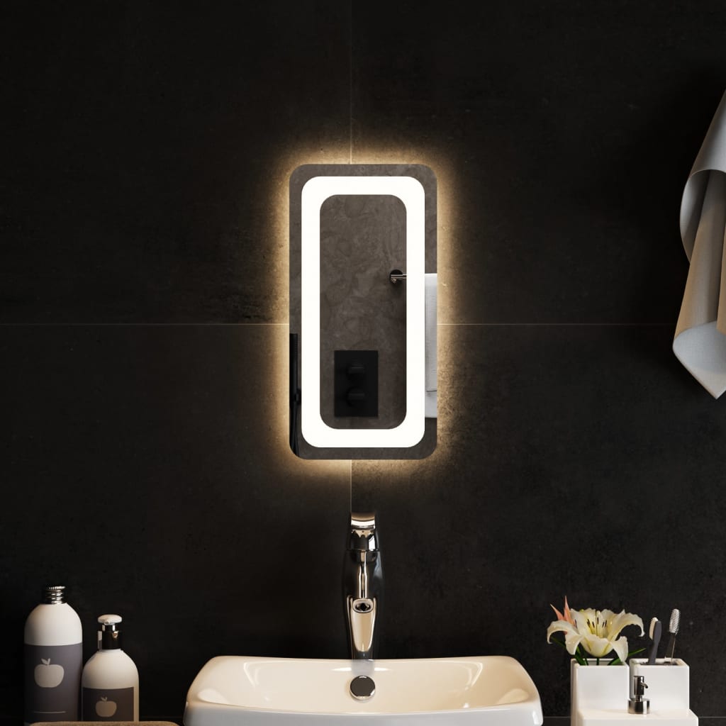 LED-Badspiegel 20x40 cm Bad Spiegel Beleuchtet Badezimmer