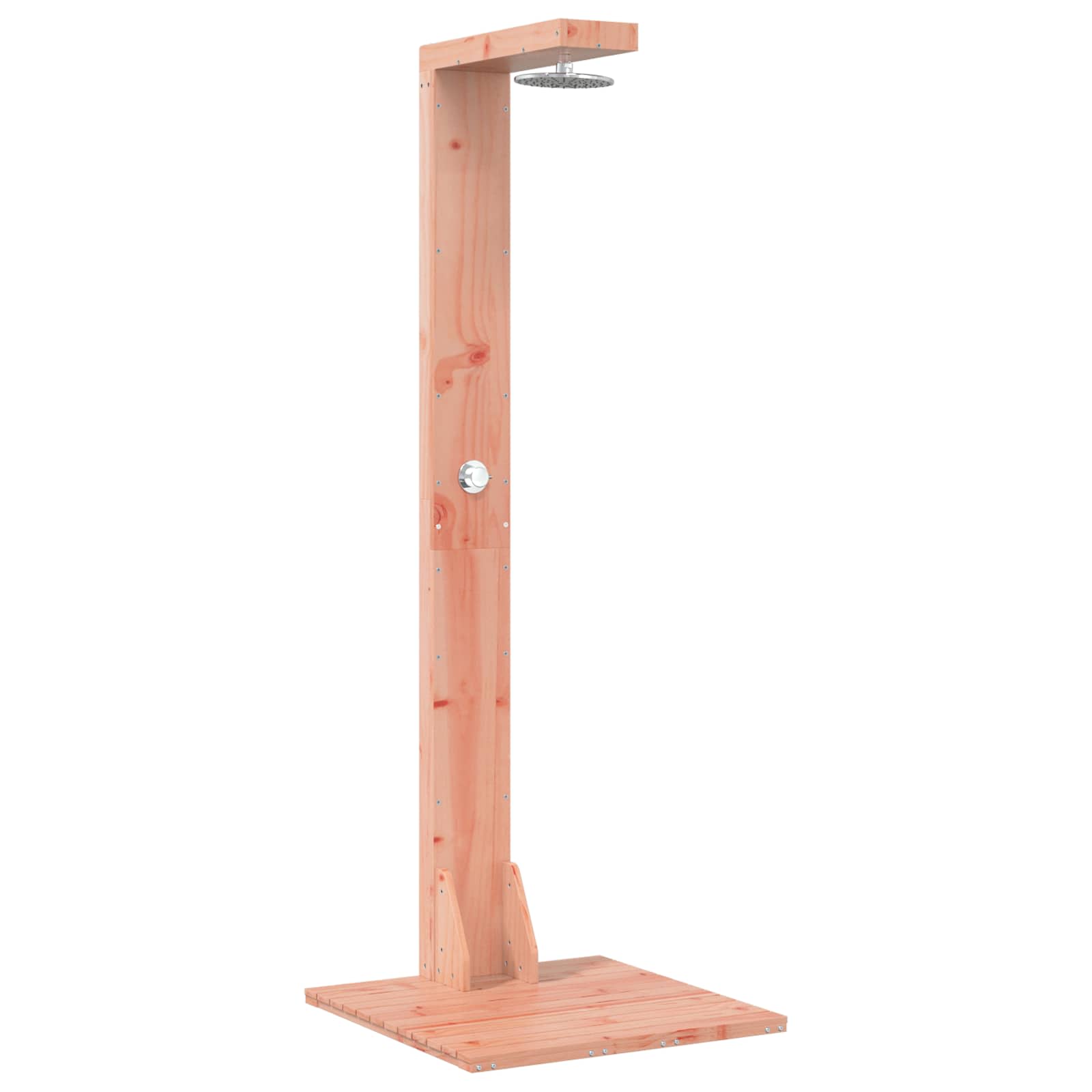 Gartendusche aus Holz und Edelstahl 210 cm f�r Garten und Poolbereich