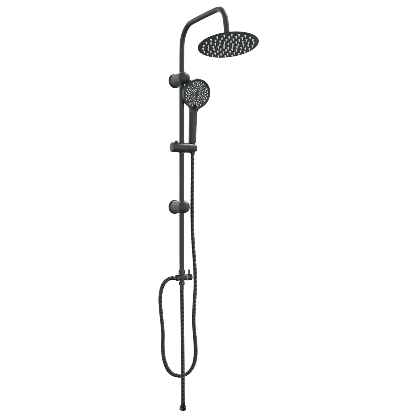 Duschsystem Schwarz 45x20x96 cm Messing und ABS f�r modernes Badezimmer