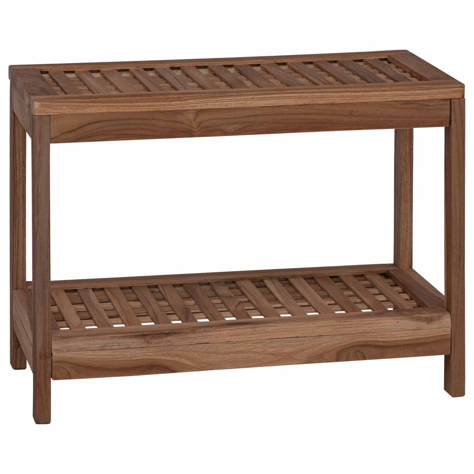 Duschregal aus Massivholz Teak mit 1 Regalboden f�r Badezimmer 60x30x45 cm