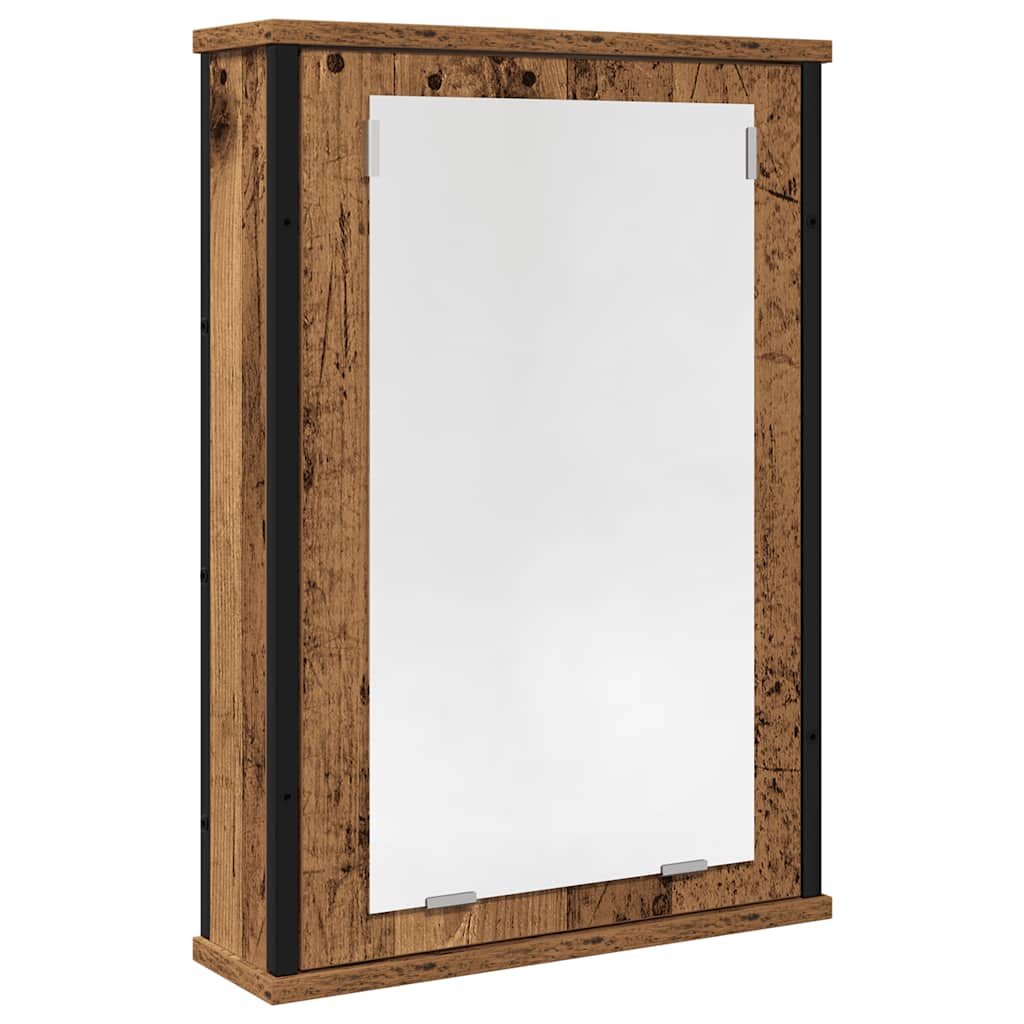 Badspiegel Spiegelschrank Altholz-Optik 42x12x60 cm Spanplatte