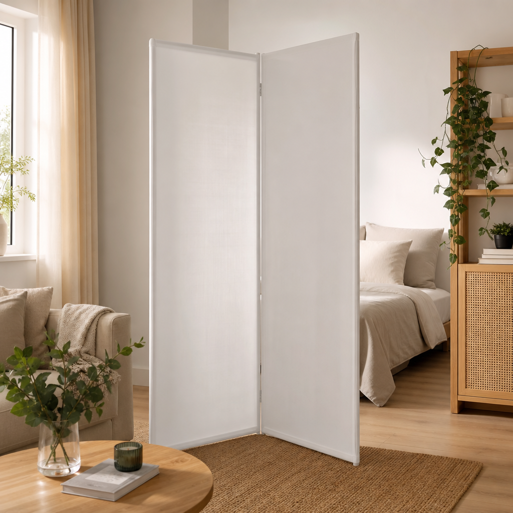 Paravent Weiß 175x180 cm: Dezente Raumtrennung für mehr Privatsphäre im Alltag