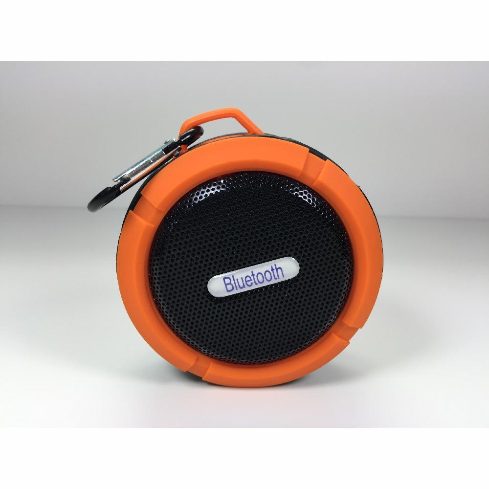 Bluetooth-Lautsprecher orange Mic Wireless-Saug-Speaker für Dusche