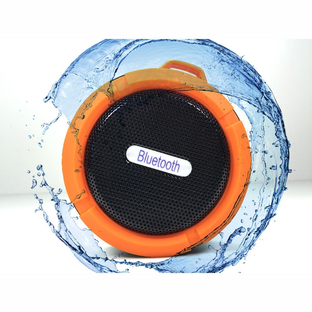Bluetooth-Lautsprecher orange Mic Wireless-Saug-Speaker fr Dusche Outdoor