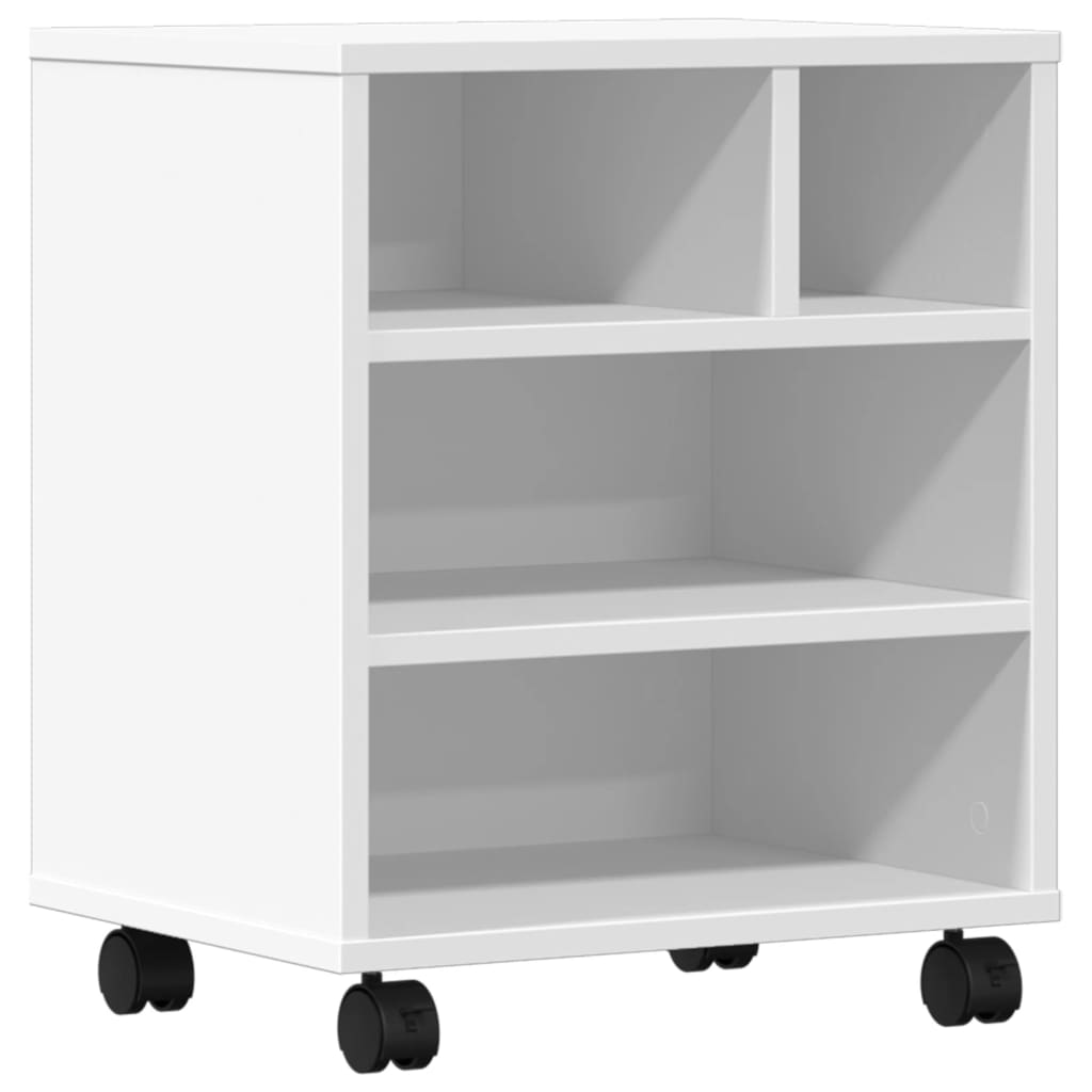 Druckerst�nder mit Rollen Wei� 41x32x48 cm
