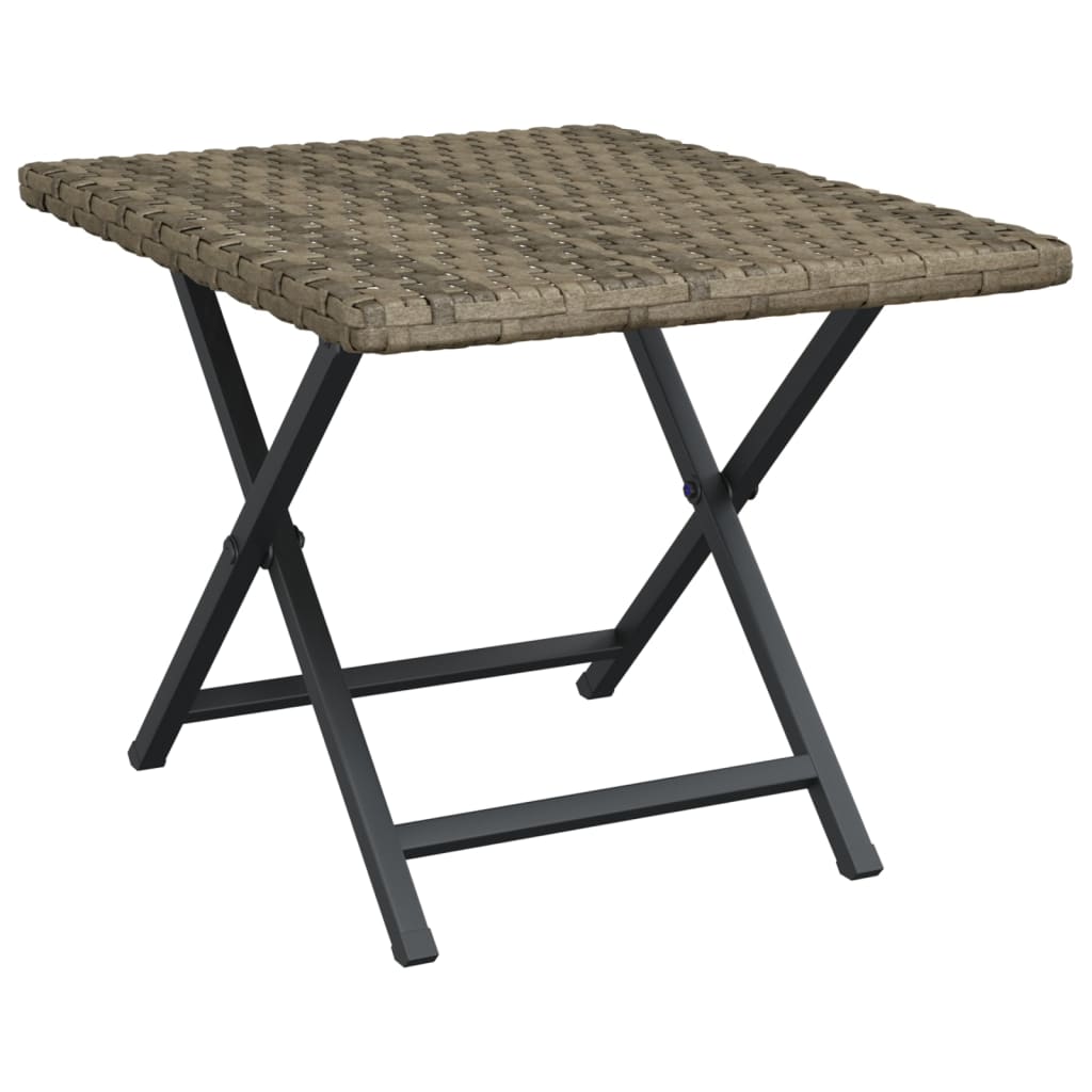 Gartentisch Klapptisch Grau 45x35x32 cm Polyrattan