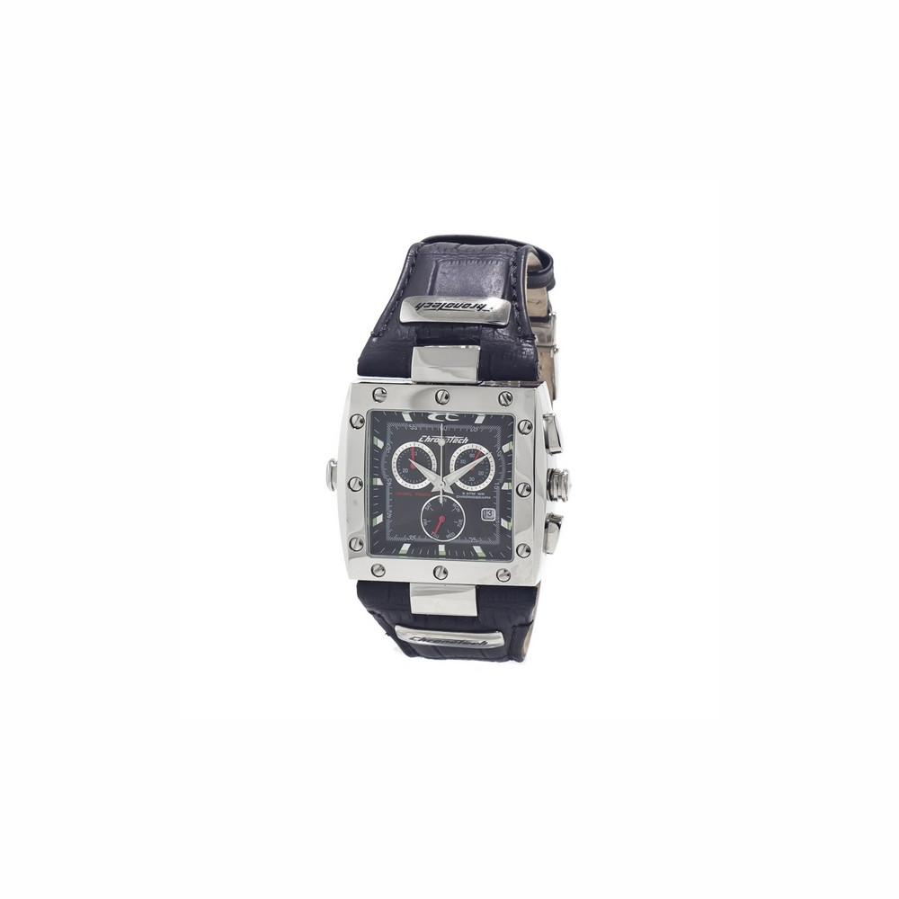 Chronotech Armbanduhr Herren Leder Uhr CT7686M-01 (42 mm) Quarzuhr Armbanduhr Uhr