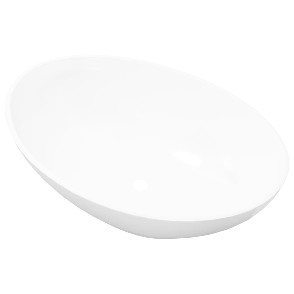 Luxus Keramik Waschbecken Badezimmer Aufsatzwaschbecken Oval Wei� 40x33 cm