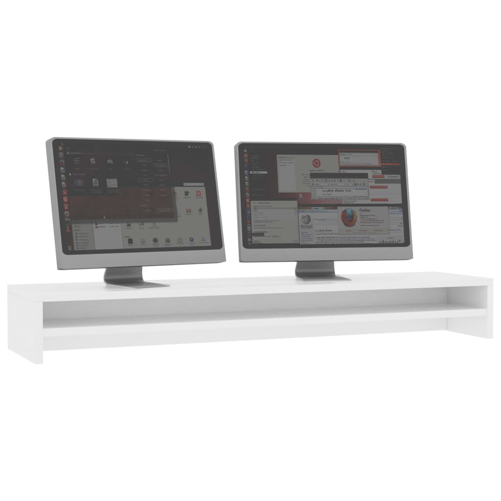Monitorst�nder Wei� 100x24x13 cm Spanplatte