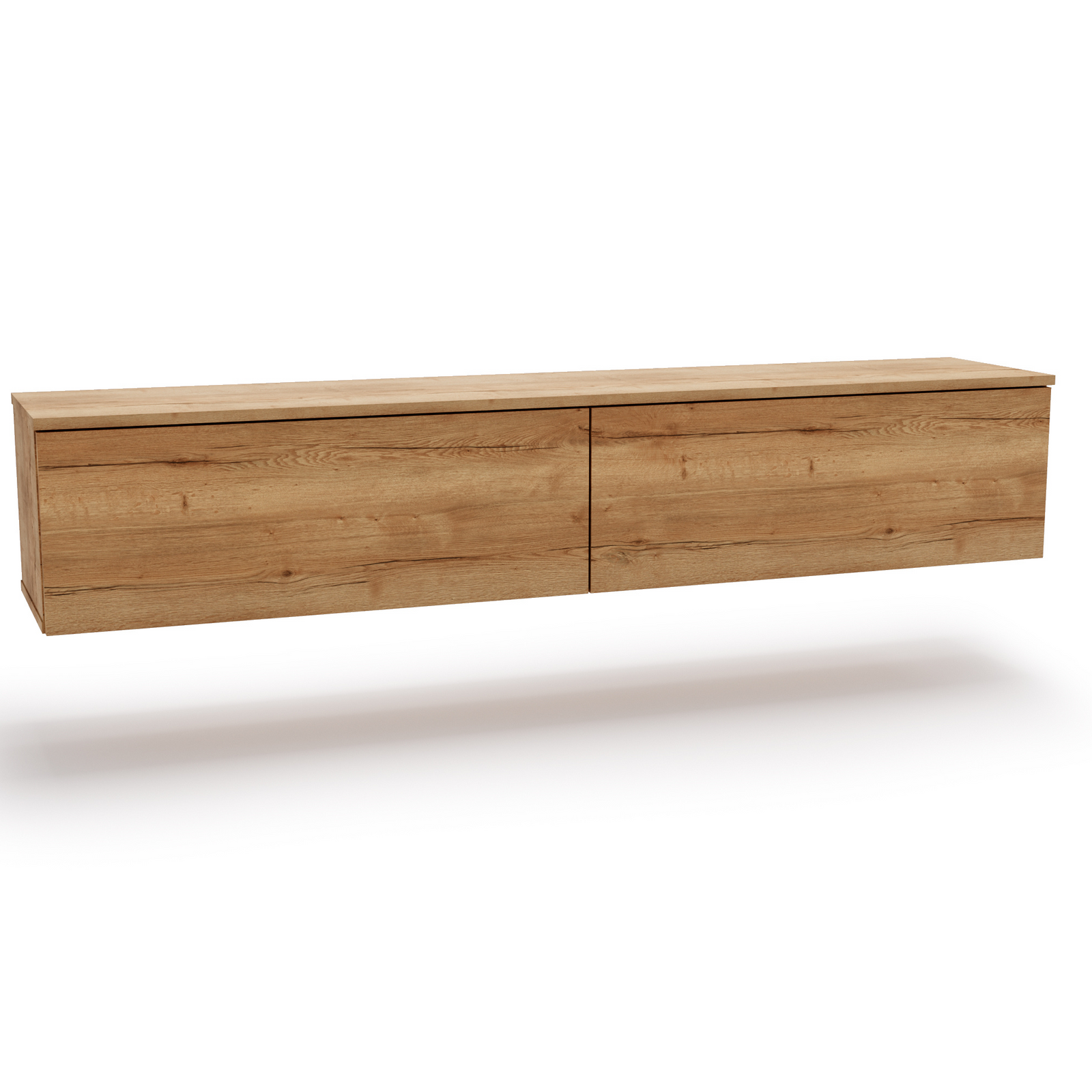 TV-Lowboard NICOLE 160 cm Eiche Craft grifflos h�ngend oder stehend f�r