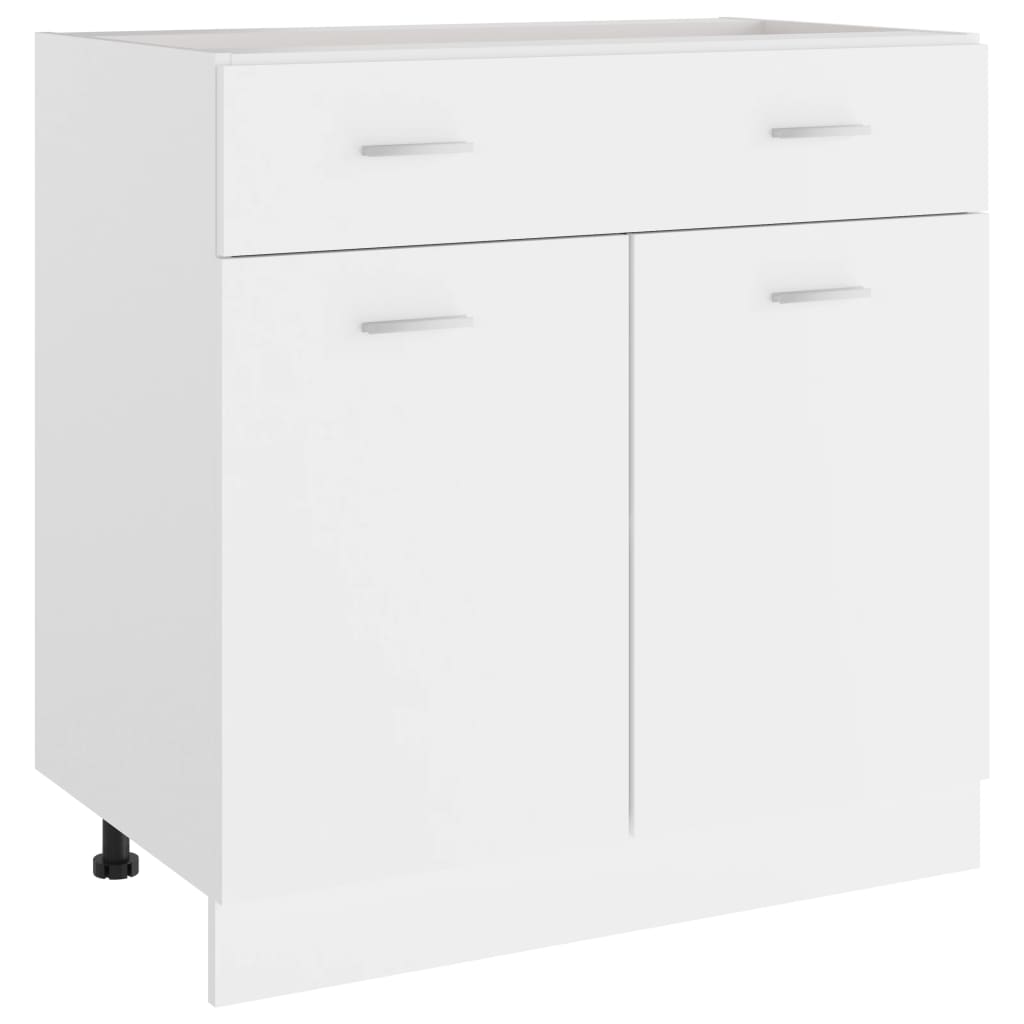 Schubunterschrank Wei� 80x46x81,5 cm Spanplatte