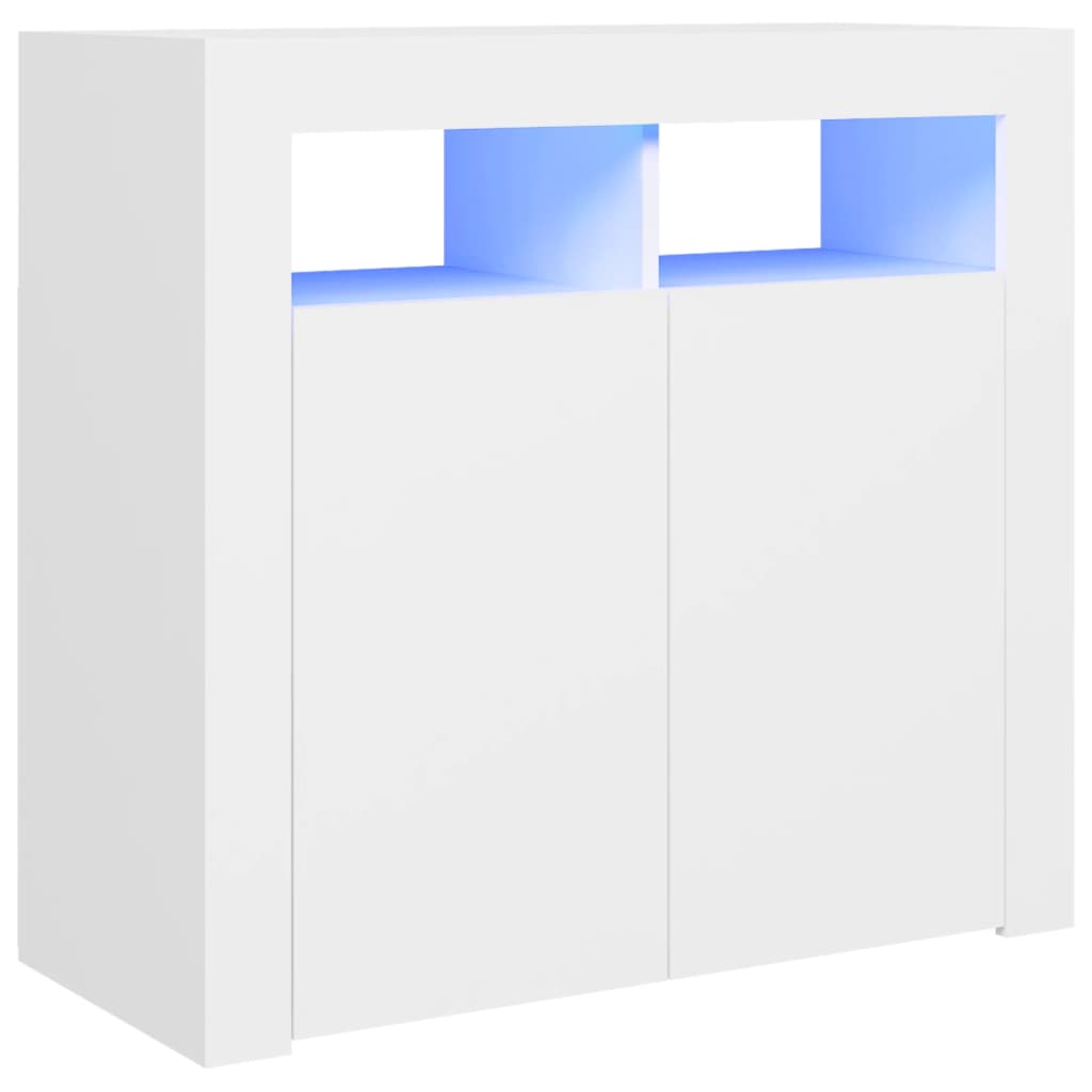 Sideboard mit LED Leuchten Wei� 80x35x75 cm