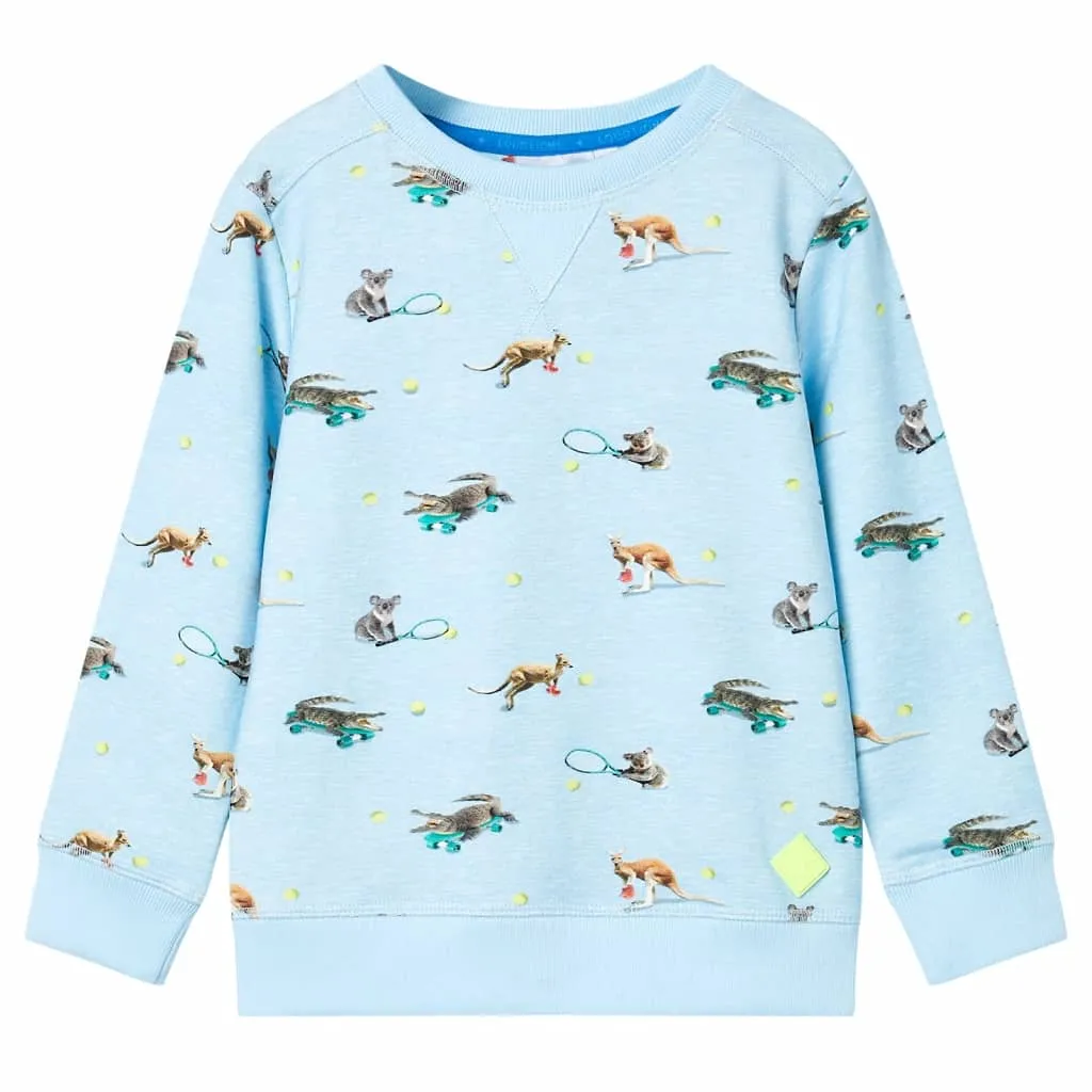 Kinder-Sweatshirt Hellblau Melange 104