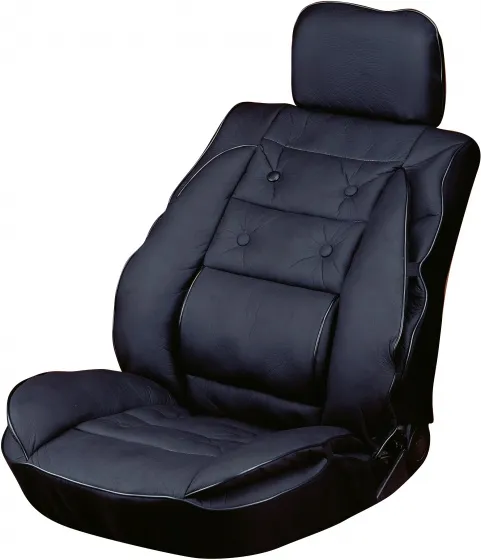 Carpoint Sitzkissen mit Lordosensttze 95 x 50 cm schwarz