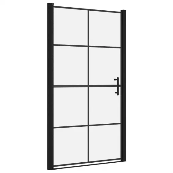 Duscht�r Hartglas 100x178 cm Schwarz