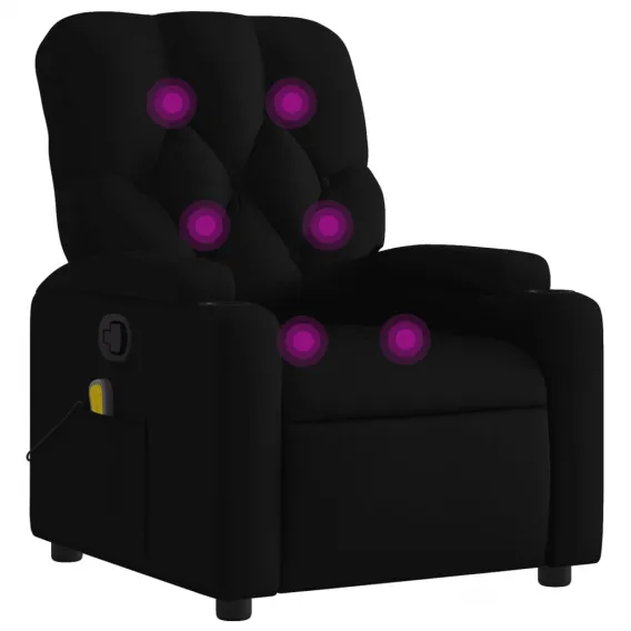 Massage-Relaxsessel schwarzer Stoff