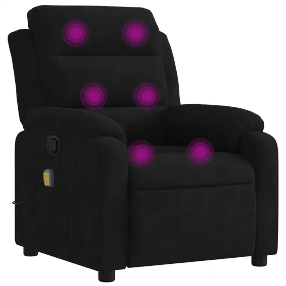 Massage-Relaxsessel schwarzer Samt