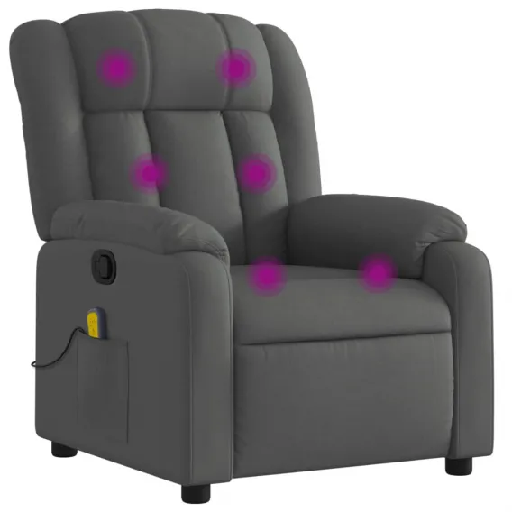 Massage-Relaxsessel Stoff Dunkelgrau