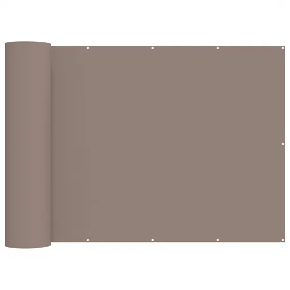 Balkon Sichtschutz 150x400 cm Stoff mit PU-Beschichtung Taupe