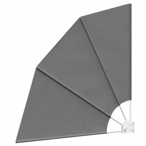 Balkon Sichtschutz Seiten Blickschutz 160x160 cm Polyester Hellgrau