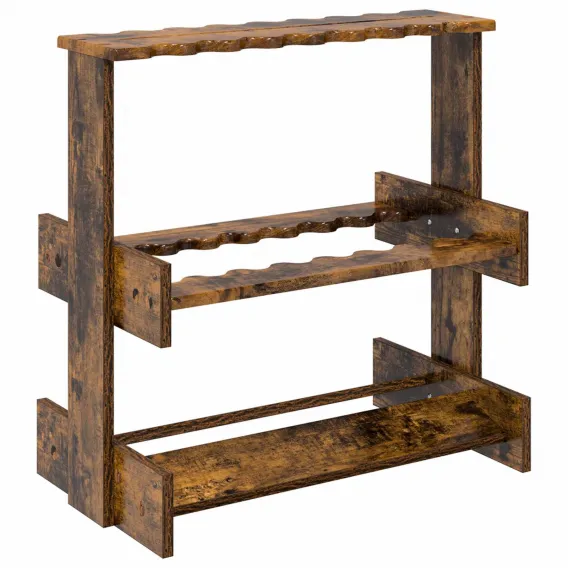 Rutenst�nder Angelst�nder Billardqueue-St�nder Holzwerkstoff 60x35x60 cm Altholz