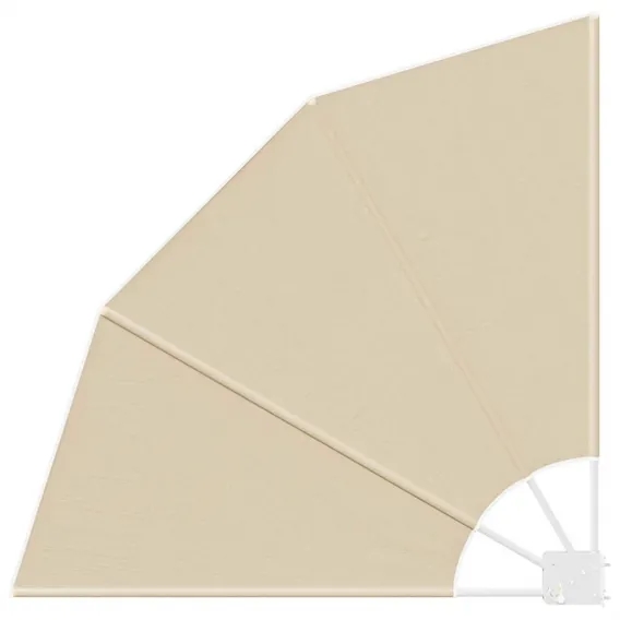 Balkon Seiten F�cher Sichtschutz Beige 115x115 cm Stoff