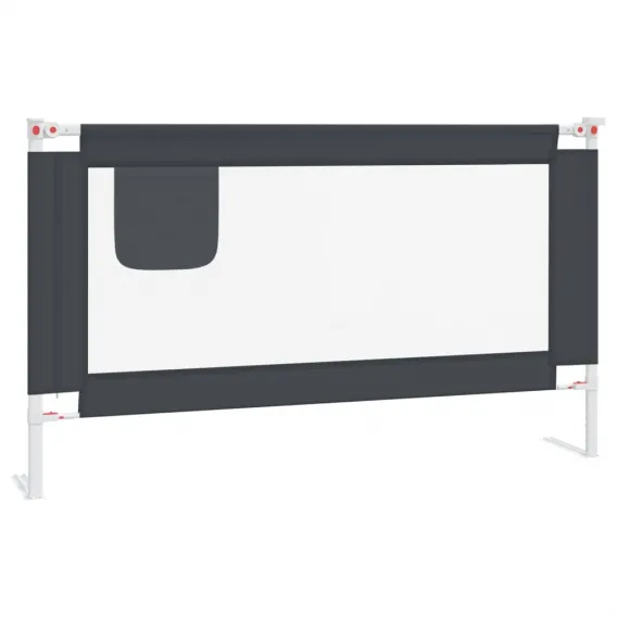 Bettschutzgitter Rausfallschutz Bettgitter Rundum Schutz Dunkelgrau 140x25 cm St