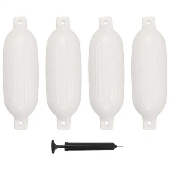 Bootsfender 4 Stk. Wei� 58,5x16,5 cm PVC