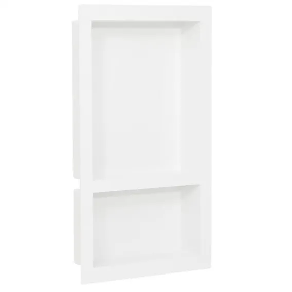 Duschnische mit 2 F�chern Hochglanz-Wei� 41x69x9 cm