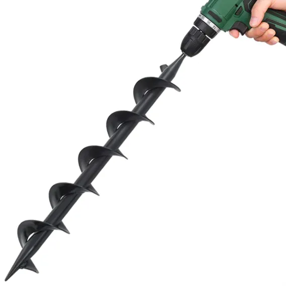 Erdbohrer Stahl 75x600 mm