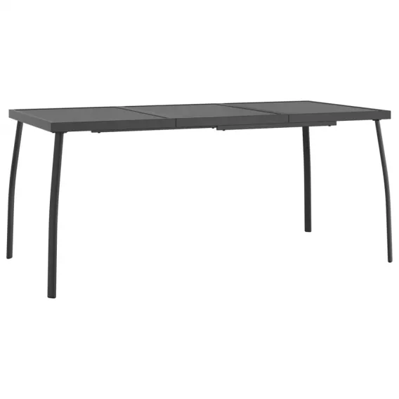Gartentisch Anthrazit 165x80x72 cm Stahlgitter Gartentisch