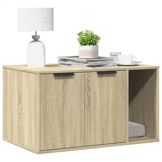 Katzenklo Sonoma Eiche 80x50x45 cm Spanplatte