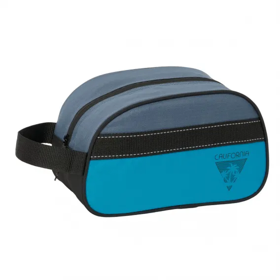 Kulturbeutel BlackFit8 California Blau Schwarz Wiederverwertbar 26x15x12 cm