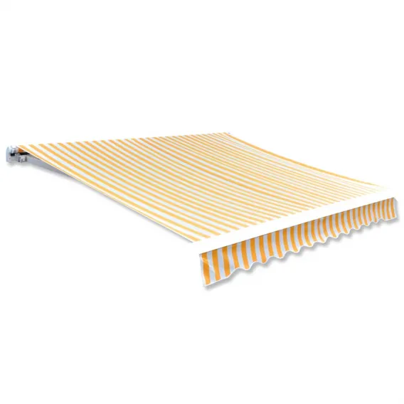 Markisenbespannung Canvas Sonnenblumengelb & Wei� 3x2,5 m Ersatz Stoff Bezug