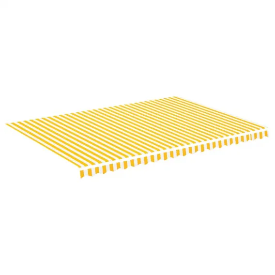Markisenbespannung Gelb und Wei� 480x345 cm Polyester f�r Markisenrahmen