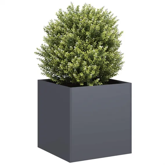 Pflanzk�bel Blumenk�bel Pflanzcontainer Pflanzgef��e Anthrazit 40x40x40 cm Kaltg
