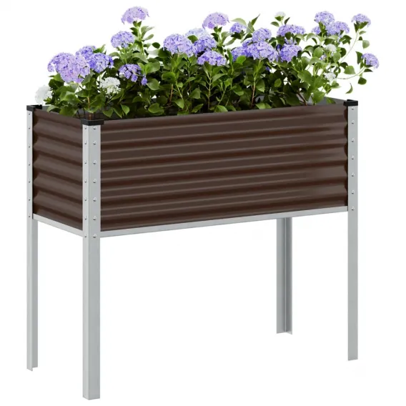Pflanzk�bel Blumenk�bel Pflanzcontainer Pflanzgef��e Braun 100x41x90 cm Stahl