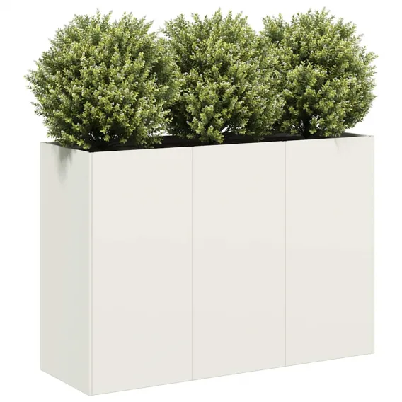 Pflanzk�bel Blumenk�bel Pflanzcontainer Pflanzgef��e Wei� 120x40x80 cm Kaltgewal