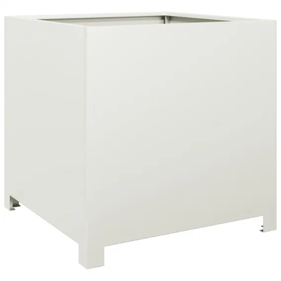 Pflanzk�bel Blumenk�bel Pflanzcontainer Pflanzgef��e Wei� 50x50x50 cm Stahl