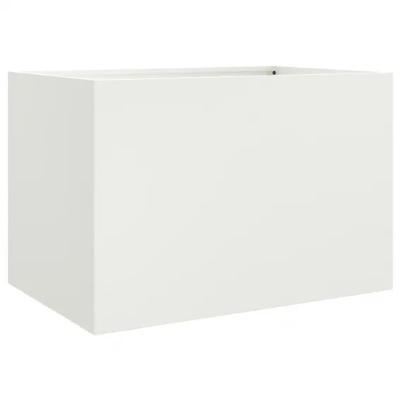 Pflanzk�bel Blumenk�bel Pflanzcontainer Pflanzgef��e Wei� 62x47x46 cm Kaltgewalz