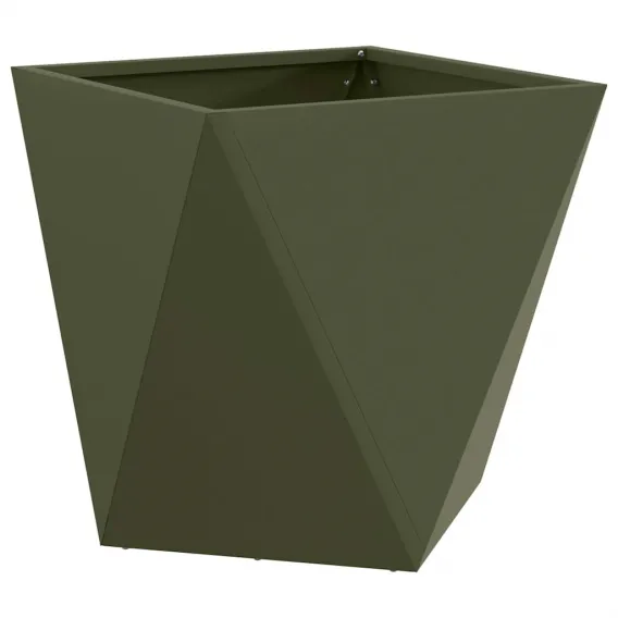 Pflanzk�bel Olive Gr�n 40x40x40 cm Stahl