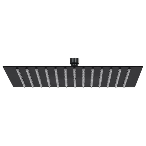 Regenbrause Edelstahl 25x25 cm Quadrat Schwarz Duschkopf Regendusche