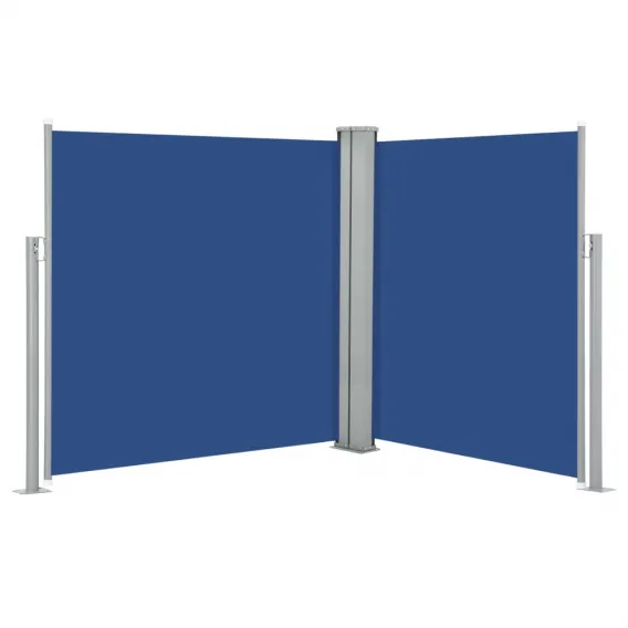 Sichtschutz Windschutz Sonnenschutz Seitenmarkise Ausziehbar Blau 140x600 cm